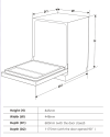 Amica ADF430WH Freestanding Slimline Dishwasher