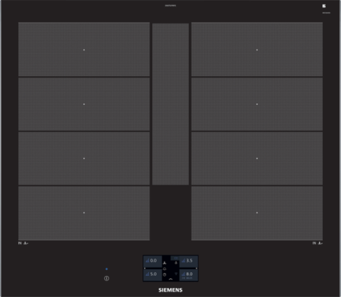 Siemens EX675JYW1E 60Cm Flex Induction Hob Black 4 Zones at ...