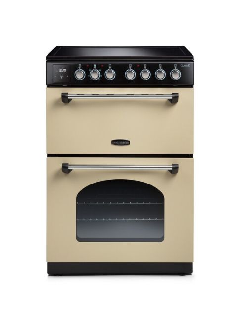 Rangemaster CLA60EICR/C Classic Induction Electric Cooker with Double Oven Cream-Chrome, A Rated