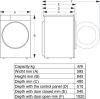 Hisense WD3S8043BW3 Freestanding Washer Dryer, 8kg/5kg, 1400 Spin, White, D Rated