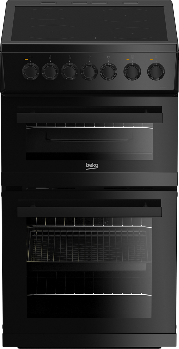 Beko EDVC503B 50Cm Double Oven Electric Cooker With Ceramic Hob