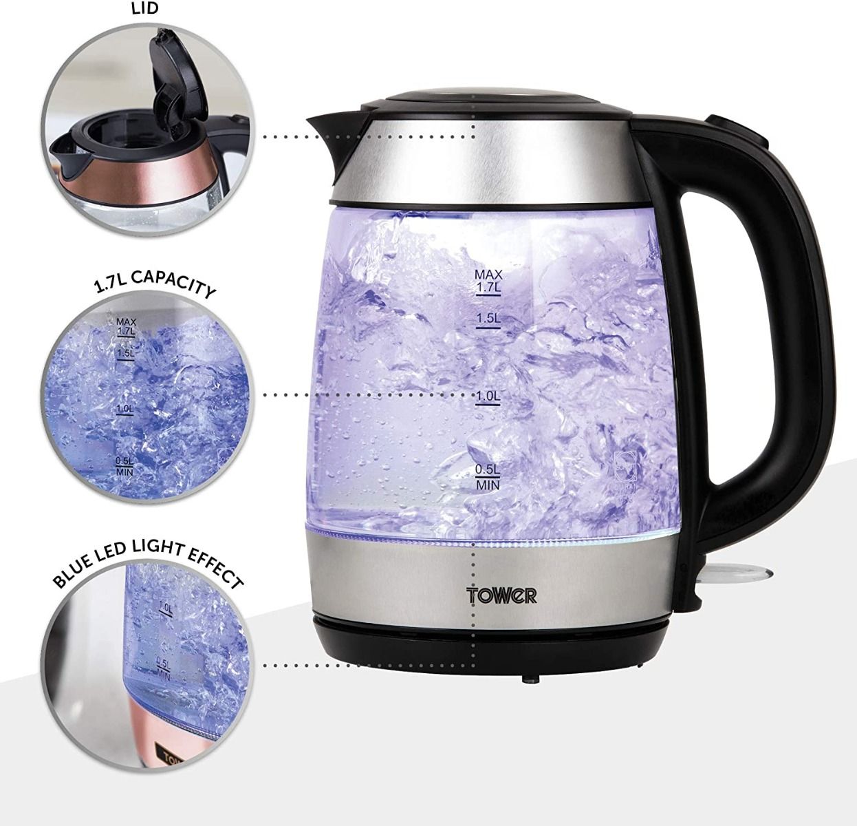 Tower led kettle top