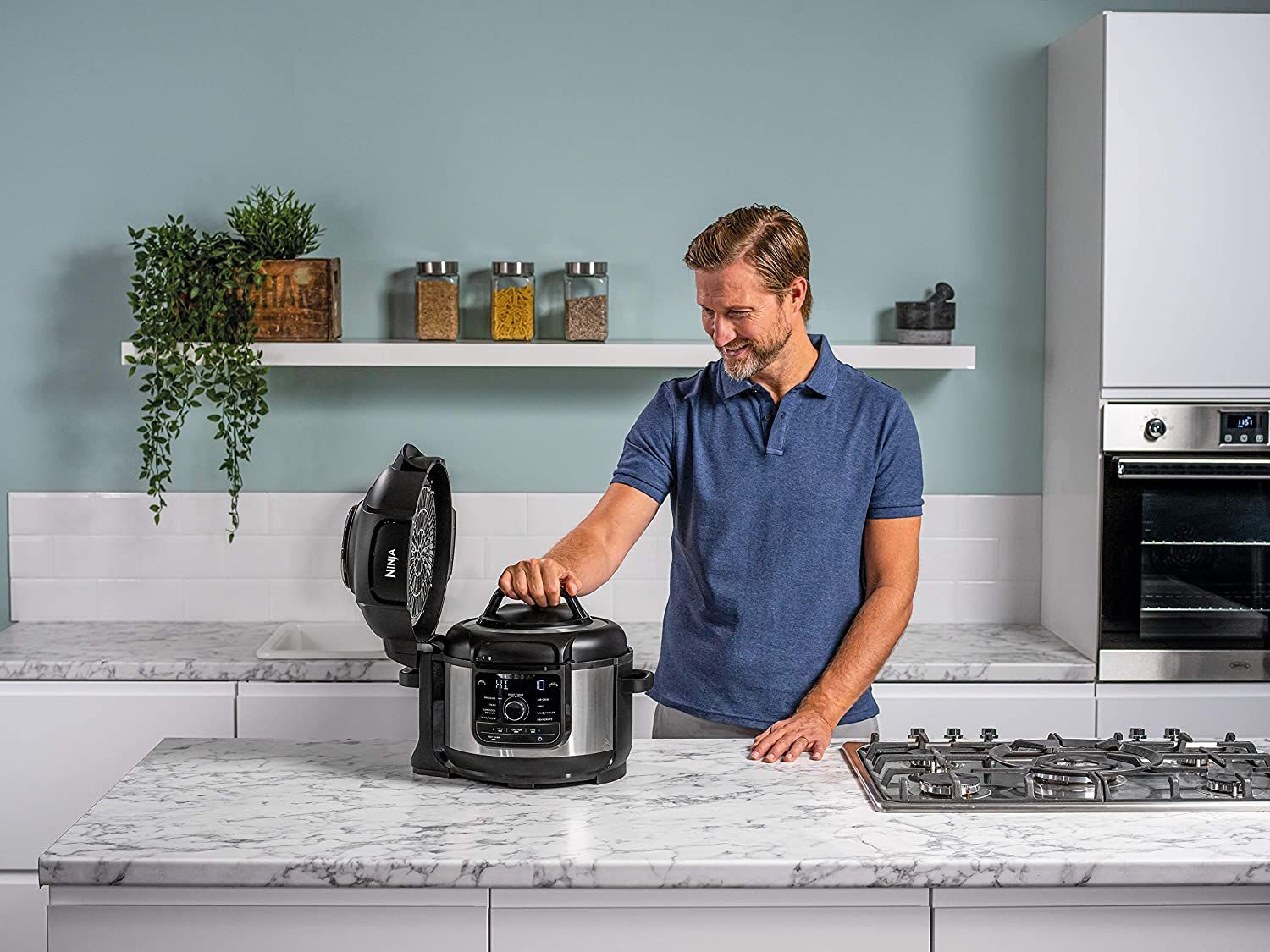 Ninja OP350UK A Foodi 9 In 1 Multi Cooker 6L Black Sliver at Cartersdirect in Brighton Haywards Heath Horsham Worthing Southwick Storrington