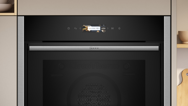 Neff B54CR31N0B Slide Hide Single Ovens Electronic 3.7 Full Touch TFT Display Circotherm at Cartersdirect in Brighton Haywards Heath Horsham Worthing Southwick Storrington
