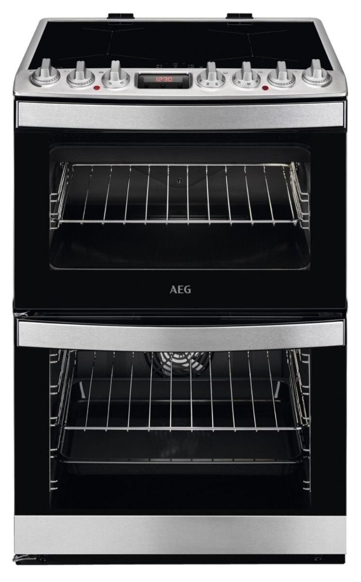 AEG CIB6742ACM 60cm Electric Induction Double Oven 4 Induction Cooking Zones Fully programmable at Cartersdirect in Brighton Haywards Heath Horsham Worthing Southwick Storrington