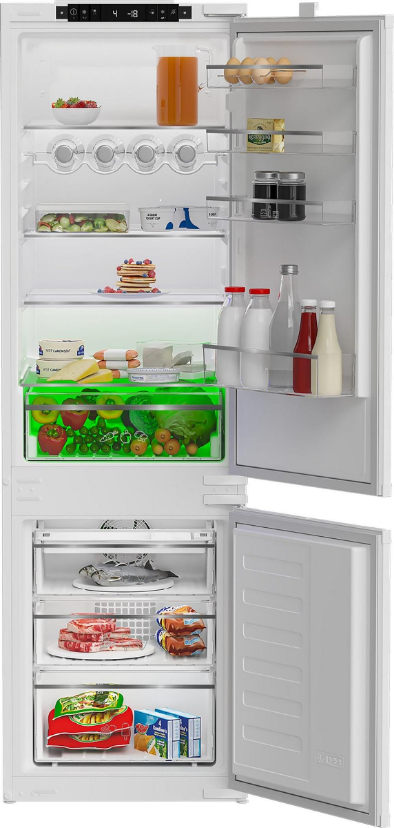 Integrated fridge top freezer 600mm wide
