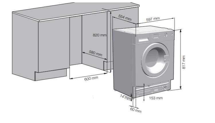 Blomberg LWI284410 C energy rating 8Kg 1400Rpm Washing Machine