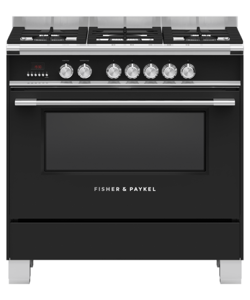 Fisher and Paykel OR90SCG4B1 Series 7 90cm Wide Dual Fuel Range Cooker - Black