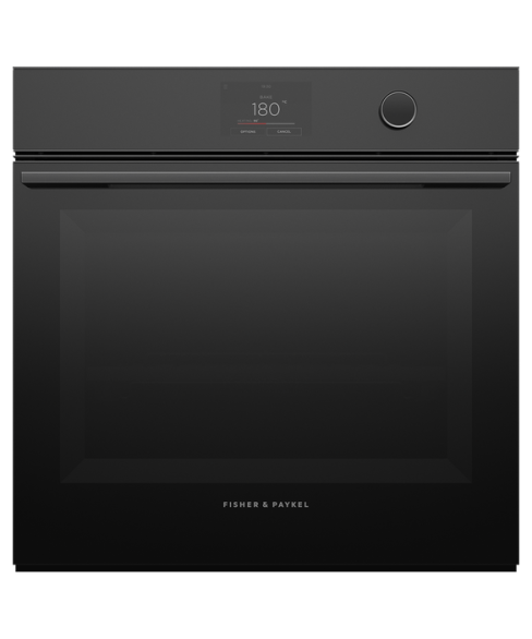 Fisher and Paykel OB60SMPTDB1 60cm Series 9 Minimal Pyrolytic Oven - Black - A+ Rated