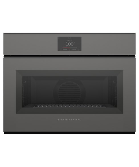 Fisher and Paykel OS60NMTNG1 60cm Series 9 Minimal Handleless Compact Combi-Steam Oven, Grey, A+ Rated