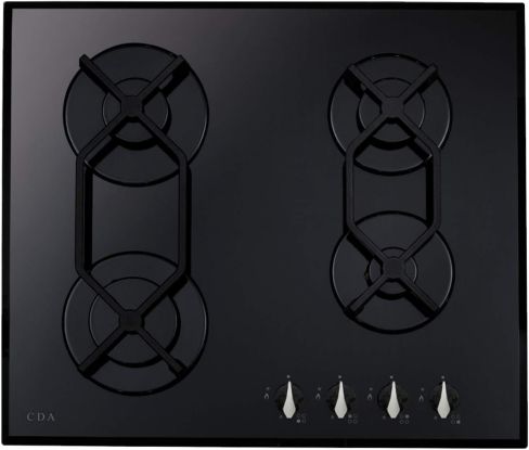 CDA HVG621BL Gas On Glass Hob