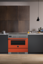 Bertazzoni PROCH94I1EART Professional 90cm Range Cooker Single Aspirational Venting Induction Hob Gloss Orange