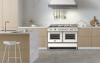 Bertazzoni HER126G2EAVT Heritage 120cm Range Cooker Twin Oven with Griddle Dual Fuel Ivory