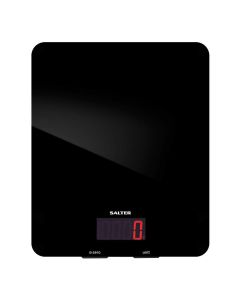 Salter 1160BKDR Glass Digital Kitchen Scale, 10kg - Black