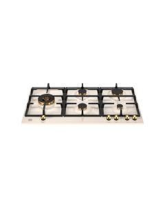 Bertazzoni P905LHERAG Heritage Series 90cm Gas hob with Left Wok burner Ivory Gold