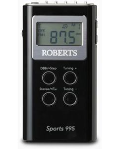 Roberts-Radio SPORTS995BK 2 Band PLL Synthesised Stereo Radio in Black AM & FM