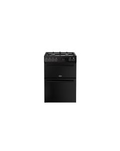 Belling PROV BEL FSA VISION 60DF BLK 60cm Dual Fuel Twin Oven Cooker Black A+ Rated
