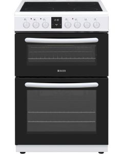 Haden HE65DOPW 60cm Double Oven with Ceramic Hob - White A Rated