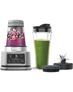 Ninja CB100UK 2-in-1 Foodi Power Nutri Blender with Auto-iQ- Silver
