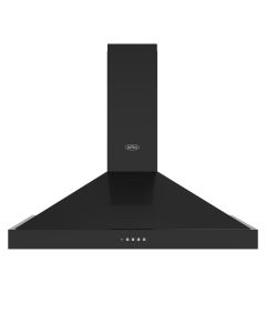Belling BEL FARMHOUSE CHIM 90PYR BLK 90cm Chimney Cooker Hood, Black, C Rated