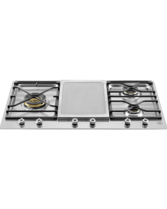 Bertazzoni PM3630GX Segmented 90cm Gas Hob with 3 burners and electric griddle