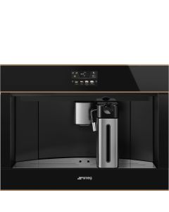 Smeg CMS4604NR Dolce Stil Novo Automatic 45 cm compact built-in espresso coffee machine In Black - Copper Trim