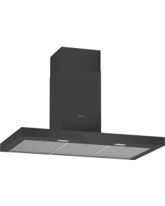 Neff D94BHM1S5B 90cm Wide Chimney Hood - Black - B Rated