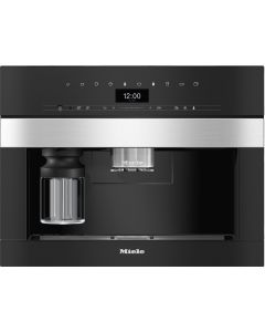 Miele CVA7440CLST Pureline Built-In Bean-to-cup Coffee Machine - Clean Steel