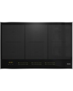 Miele KM7575FR 80cm Wide 6 Zone Induction Hob with 3 PowerFlex Cooking Areas - Black