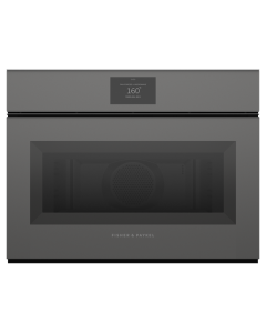 Fisher and Paykel OM60NMTNG1 60cm Built In Series 9 Minimal Handleless Compact Combi-Microwave Oven, Grey