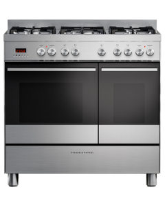 Fisher and Paykel OR90L7DBGFX1 90cm Series 7 Contemporary 5 Burner Dual Fuel Range Cooker - Stainless steel