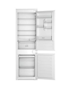 Hotpoint HTC18D011A1 Low Frost Integrated Fridge Freezer, Sliding Hinge, 70/30, White, E Rated