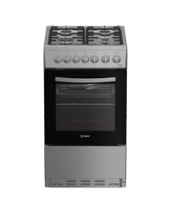 Indesit I5G3PMX Freestanding 50cm Dual Fuel Single Cavity Steam & Clean Cooker in Stainless Steel Inox A Rated