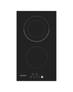 Indesit IRD2030B 30CM Double Ring Zone Electric Ceramic Hob - Black