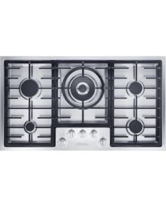 Miele KM2354-1 89cm Wide 5 Burner Gas Hob In Stainless Steel