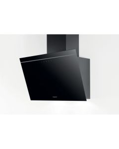 Hotpoint PHVP62FLTK 60cm Angled Chimney Cooker Hood in Black