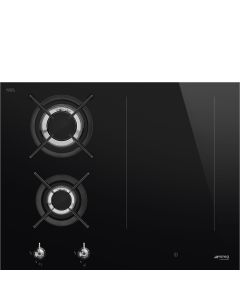 Smeg PM3643D 65 cm Classic Mixed Fuel Gas + Induction Hob, Black