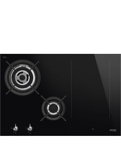 Smeg PM3743D 75 cm Classic Mixed Fuel Gas + Induction Hob, Black