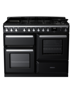 Rangemaster ESDLO110DFPGBL/CM1 110cm Dual Fuel Range Cooker OC Gloss Black /Chrome A-Rated