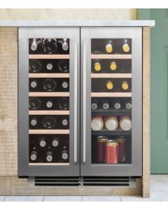 Caple WI6234 38 Bottle Dual Zone Under Counter Wine Cooler - Stainless Steel