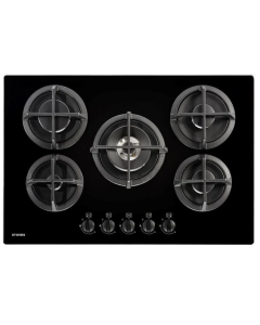 Stoves ST GTG75C BLK 75cm built-in gas through glass hob offers 5 gas burners
