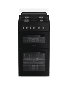 Hotpoint HDG5GCB 50cm Freestanding Gas Cooker - Black