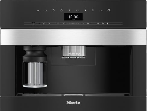 Miele CVA7445 Built-in Bean-to-cup Coffee Machine with DirectWater - Clean Steel