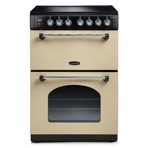 Rangemaster CLA60ECCR/C Classic Freestanding 60cm Ceramic Cooker in Cream and Chrome A Rated