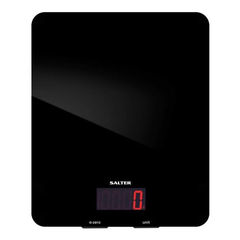 Salter 1160BKDR Glass Digital Kitchen Scale, 10kg - Black