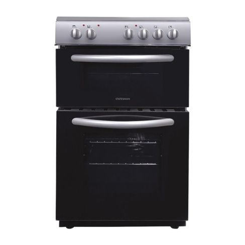 Statesman EDC50S 50cm Electric Double Oven Ceramic Cooker Silver