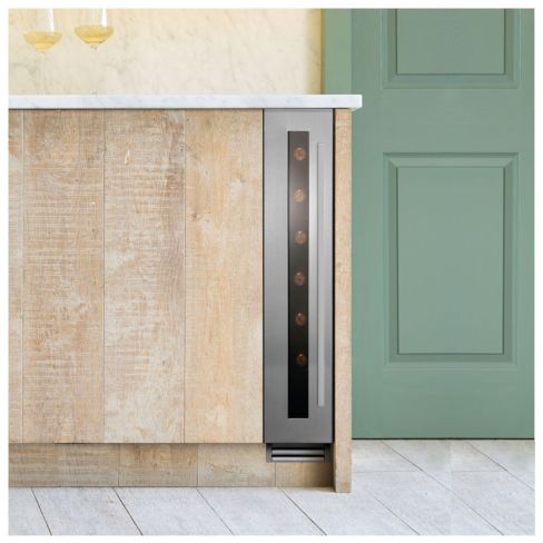 Caple WI159 Undercounter Single Zone Slimline Wine Cooler Stainless Steel