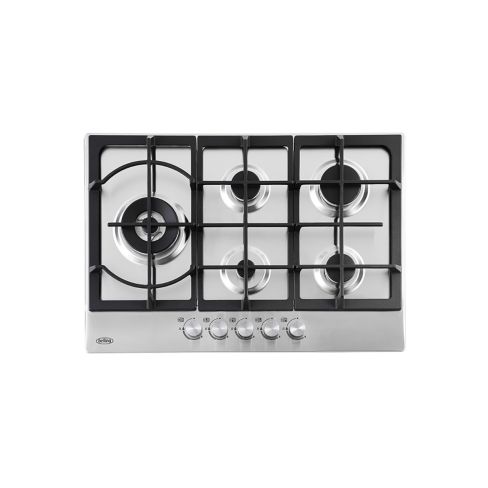 Belling BEL GHU753CI STA 75cm  Stainless Steel 5 Burner Gas Hob - 3.6kW Wok Burner