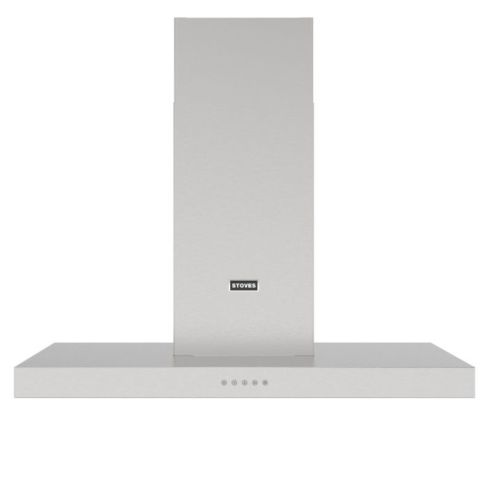 Stoves ST STERLING CHIM 100T STA Stainless Steel 100cm Chimney Cooker Hood, A+ Rated