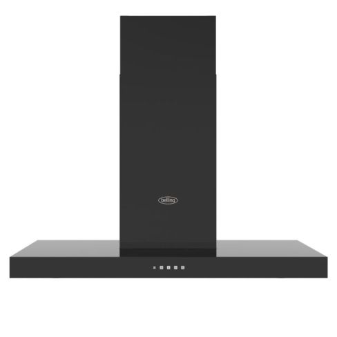 Belling BEL COOKCENTRE CHIM 110T BLK 110cm T Shaped Chimney Cooker Hood in Black C Rated
